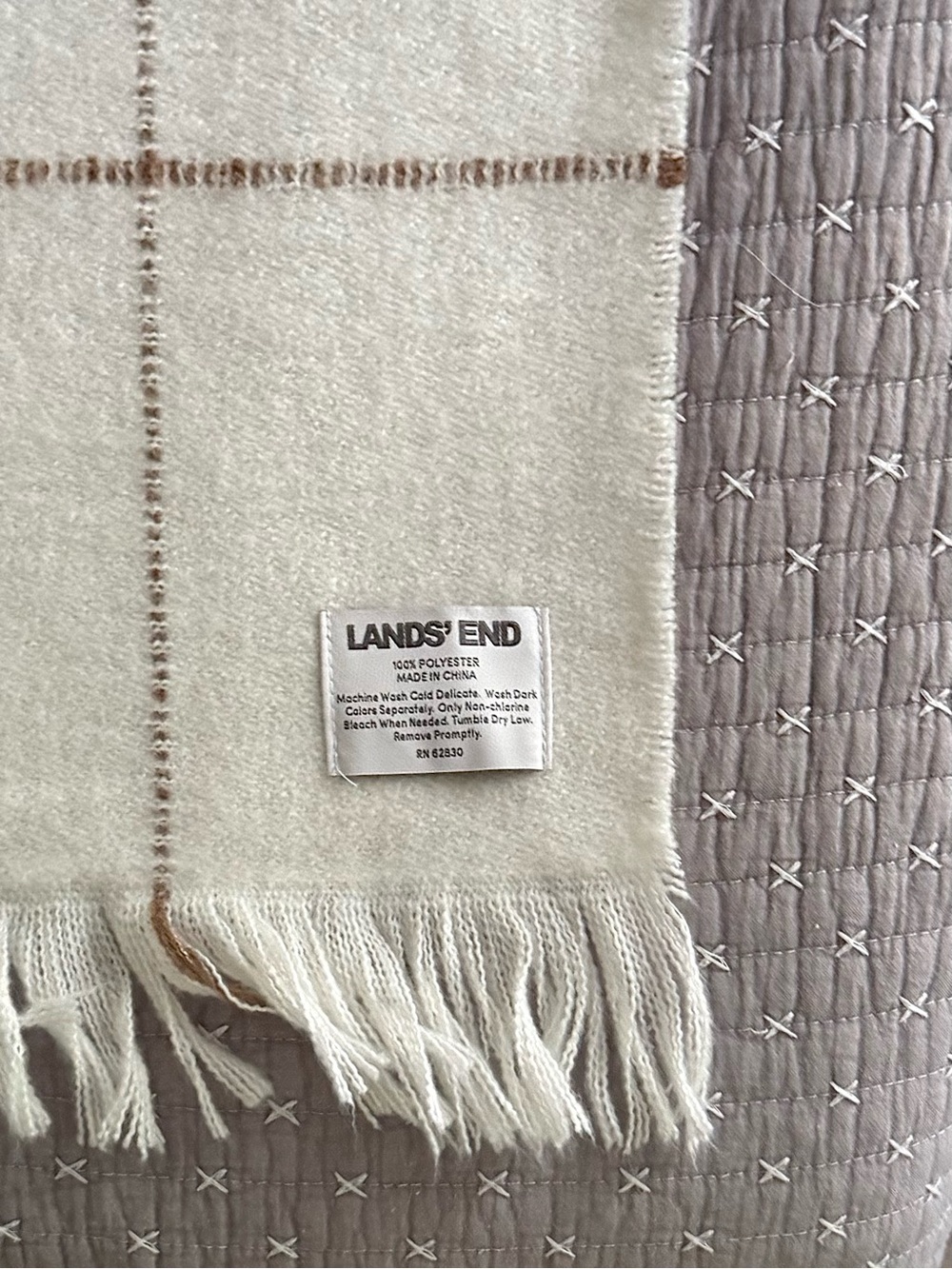 Lands’ End Luxe Cashtouch Throw Blanket